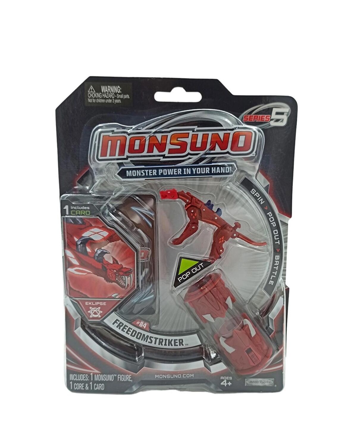 Monsuno Freedomstriker 1 Tüp 1 Kart 1 Figür Lisanslı Monsuno Oyuncakları